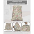 thumbnail image 7 of Pink Flowers Body Pillow Covers, Green Country Botanical Floral Leaves Soft Bed Throw Pillowcases Breathable Cooling Long Lumbar Body Pillow Sham Cover for Bed Sofa 20''x54'', 7 of 7