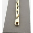 thumbnail image 4 of Solid 925 Sterling Silver 14K Gold plated Paper Clip Bracelet 6mm Width, 7 Inch Paperclip Chain Italy, 4 of 12