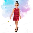 thumbnail image 2 of Curuila Toddler Child Girls Dance Dress With Tassels Solid Color Crew Neck For Performance Soft Casual Dresses Size 8-9 Years, 2 of 4