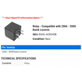 thumbnail image 2 of Relay - Compatible with 2006 - 2008 Buick Lucerne 2007, 2 of 2