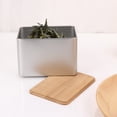 thumbnail image 4 of 2 Pcs Tinplate Can Storage Container Biscuit Metal with Lid Kitchan Pantry Bamboo Wooden, 4 of 6