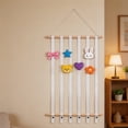 thumbnail image 6 of Japceit Macrame Hair Clip Organizer, Multicolored Rainbow Tassel Wall Hanging Holder, Lace Bow Storage Display for Girls Nursery Bedroom, Hair Accessories Ribbon Keeper Decor, 6 of 9