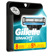 Gillette Mach3 Refill Razor Blade Cartridges, 2 Count (Pack of 4)
