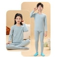 thumbnail image 5 of Toddler Pajamas Set Children's Thermal Underwear Set Wool Silk Boys Girls Thick Long Pajamas Toddler Pjs Toddlers Pajamas for Girls 12-13 Years, 5 of 6