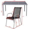 thumbnail image 2 of Costway Patio Furniture 7 Piece Steel Table Chairs Dining Set Glass Table Top, 2 of 8