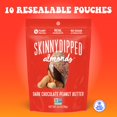 thumbnail image 2 of SKINNYDIPPED Dark Chocolate Peanut Butter Covered Almonds, 3.5 Ounce Resealable Bag -Pack of 10, 2 of 5