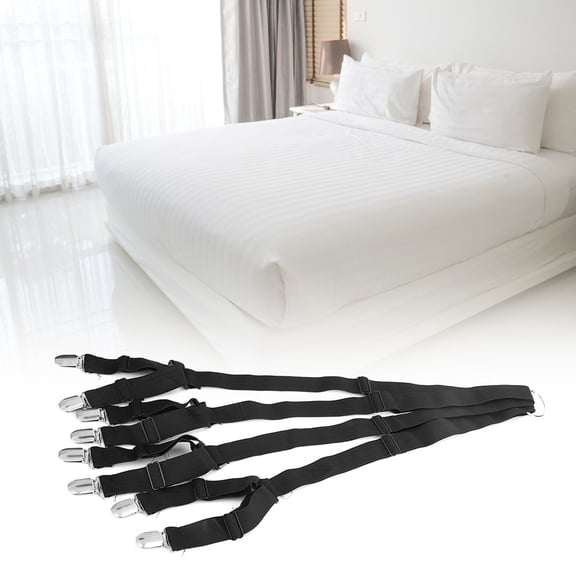 Sangles de Maintien, Sangles Élastiques Réglables avec 8 Clips pour Drap, Housses de Planche à Repasser pour Draps, Matelas, Couvertures