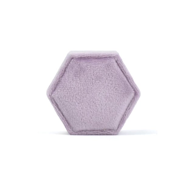 Advancent Par de anillos joyero organizador hexagonal soporte de anillo para boda para viaje accesorio de caja de joyería multifunción Almacenamiento y organización del hogar Púrpura
