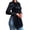 Black, variant on Womens Patent Leather Zip Up Jacket Long Sleeve Design Waterproof Fabric Relaxed Silhouette for Night Out Looks Red M