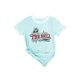 thumbnail image 3 of SAYOO Camiseta Casual de Verano para Mujer, Manga Corta, Cuello Redondo, Estampado de Letras, Tops Sueltos de Color en Contraste SAYOO casual, 3 of 6