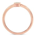 thumbnail image 3 of 2 Micron 14K Rose Gold Plated Sterling Silver 1/20ct TDW Miracle set Diamond Ring.(J-K, I1-I2), 3 of 8