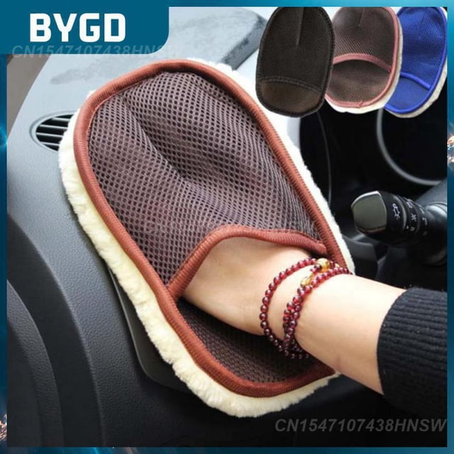 Portable Motorcycle Washer Care Car Styling Wool Soft Durable Car Washing Gloves Non-slip Car Wash Gloves Car Wash SuppliesblueRussian Federation He Qiyong unisex