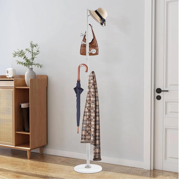 Metal Coat Rack Standing Coat Rack, Freestanding Modern Coat Tree Freestanding, Stainless Steel Coat Stand for Entryway, Hallway, Bedroom