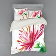 thumbnail image 2 of Ambesonne Pink Bedding Set 3 Pcs, Blooming Petals, Twin, Fuchsia Green, 2 of 3