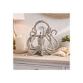 thumbnail image 5 of Octopus Figurine for Home Decor - Coastal Metal Sculpture with Glass Accent for Shelf, Coffee Table, Bathroom or Office Styling - Ornament Display for Living Room and Tabletop - 8", Silver & Metallic, 5 of 11
