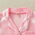 thumbnail image 5 of XXWXYD Toddler Boys Girls 2-Piece Pajama Set Short Sleeve Button Down Shirt and Shorts Sleepwear 𝖫oungewear Comfort Outfit for Summer Playtime, 5 of 9