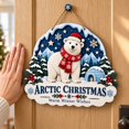 Wooden Door Sign Polar Bear Christmas Front Entry Welcome for Holiday ...