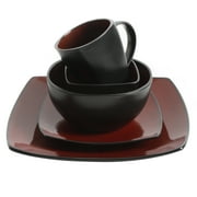 Gibson Home Modern Stoneware Dinner Plates - Soho Lounge Square 40-Piece Dinnerware Set