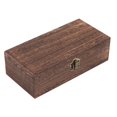 thumbnail image 1 of 1PC Retro Jewelry Box Desktop Natural Wood Clamshell Storage Decoration Wooden, 1 of 5