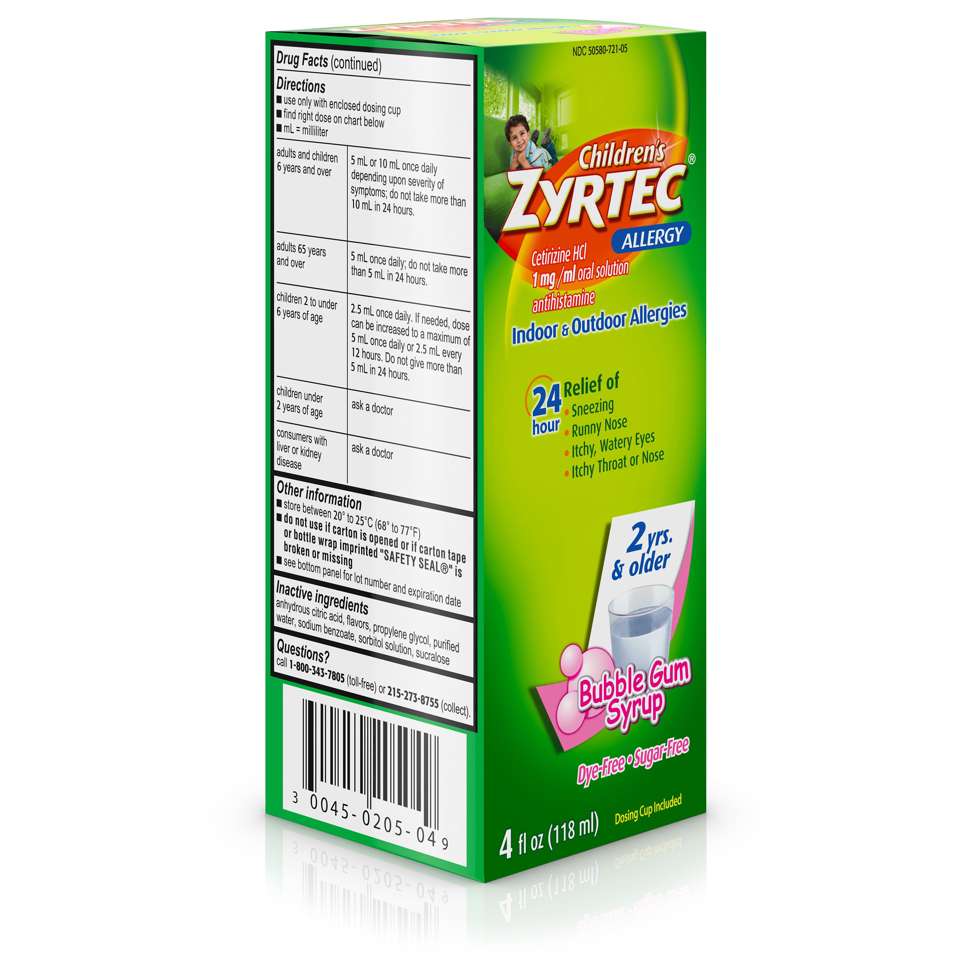 zyrtec for toddlers dosage