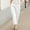White, variant on IDALL Capri Pants for Women Linen Pants Women Women Cotton Pocket Cropped Straight Leg Crop Pants Ladies Casual Long Loose Pant Slacks Lounge Pants Women Summer Pants Black L