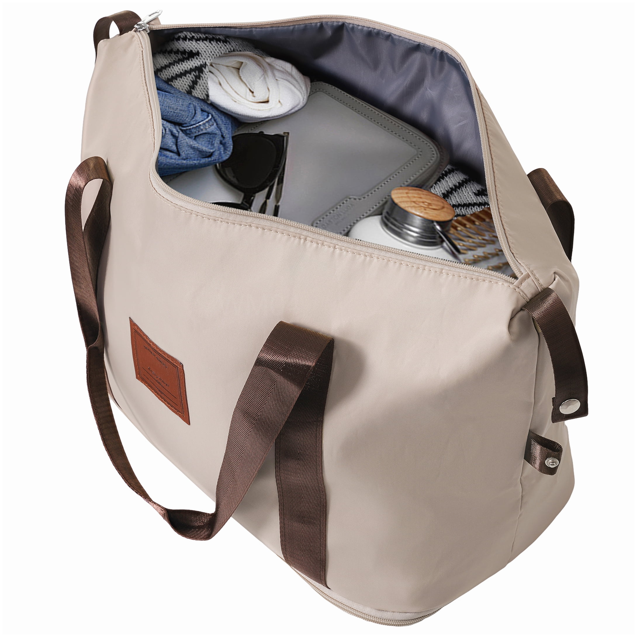 Lightweight ABS Hardshell 3 Piece Luggage Set with Spinner Wheels, TSA Lock, Carry On Compliant Suitcase, Weekender, Khaki