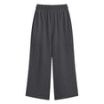 thumbnail image 5 of VBVC Women's Cotton Linen Capri Pants , Wide Leg Culottes Trousers For Women , Ladies' Summer Cropped Pants with Pockets, S-2XL, 5 of 7