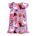 thumbnail image 6 of Leey-World Halloween Toddler Pajamas Girls Cute Halloween Nightgown Dress Flutter Short Sleeves 2-10 Years Soft Casual Dress, 6 of 7