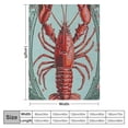 thumbnail image 4 of ARISTURING Lobster, Seaweed Flannel Blanket Lightweight Blanket for All Seasons 50x60in, 4 of 6