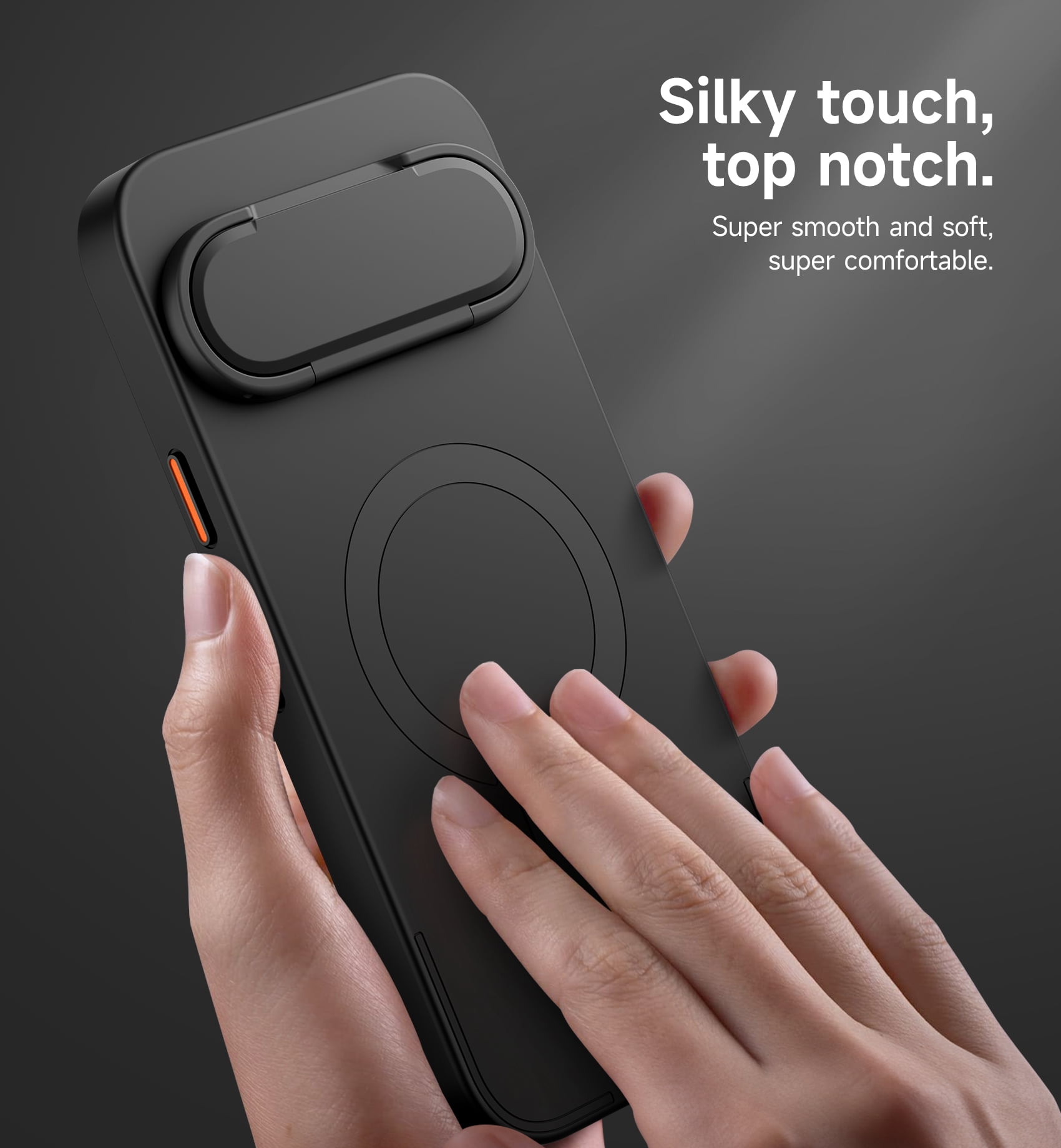 Suritch for Google Pixel 10 Pro XL Phone Case, Magnetic Shockproof Protective Cover with Camera Cover and Adjustable Metal Kickstand, Black