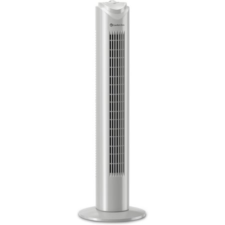 Comfort Zone 32" in. Tower Fan, 3 Speeds, Quiet, Oscillating, Portable