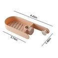 thumbnail image 3 of Leodye 1PCS Kitchen Sink Faucet Sponge Holder Compact Practical Home Kitchen Soap Sponge Storage Rack -10.43x3.74x1.46in, 3 of 7