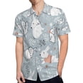 thumbnail image 4 of High Quality Hawaiian Shirts for Men Short Sleeve Aloha Beach Shirt Floral Summer Casual Button Down Shirts Blouses LHJGUO, 4 of 7