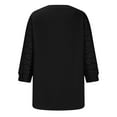 thumbnail image 5 of Hauaitttt Women Casual Fashion Tops 3/4 Long Sleeve V Neck Lace Tunic Top Business Casual Shirt 2025 Womens Long Sleeve Shirt Women Shirts Women T Shirt Trashier Shirts Long Sleeve Tees, 5 of 5