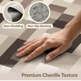 thumbnail image 6 of ODIKA 8'x10' Washable Area Rug Durable, Non-Slip Interlocking Shapes Beige Large Brushstroke Abstract Neutral Block Playful for Living Room, Under Sectional, Family, 6 of 7