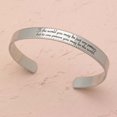 thumbnail image 3 of You Mean The World To Me Inspirational Cuff Bracelet - Meaningful Stainless Steel Jewelry Gift for Women, 3 of 5