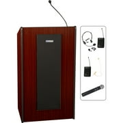 AmpliVox Presidential Plus Wireless Lectern, 25-1/2w x 20-1/2d x 46-1/2h, Mahogany