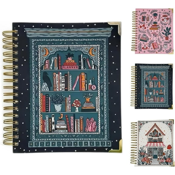 Reading Planner for Book Lovers, Book Tracker Journal with 12 Undated Monthly Planners & 52 Weekly Reading Logs, Log and Review, Gifts for Books Lover & Reader (w)