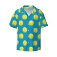 thumbnail image 3 of Cauagu Ball Tennis Men's Short Sleeve Button Down Hawaiian Shirt for Men Bowling Shirts Casual Summer Beach Shirt,Small, 3 of 6