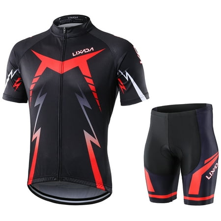 LIXADA Cycling Cloth Set Cycling Shirt Shorts Bicycle Short Sleeve Set ...