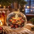 thumbnail image 4 of Christmas Ornament Ball with Mini Scene Hanging Decoration Plastic Ball for Tree Window Mantel Fireplace multicolor, 4 of 6