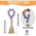 thumbnail image 2 of Dalrosia Wooden Bead Napkin Rings, Farmhouse Stretchable Napkin Rings with Tassel Boho Napkin Rings for Dining Table,Wedding Decoration, 2 of 4