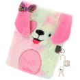 thumbnail image 1 of Lockable Plush Cover Diary Notebook for Daily Use Multi Material Writing 1Set, 1 of 4
