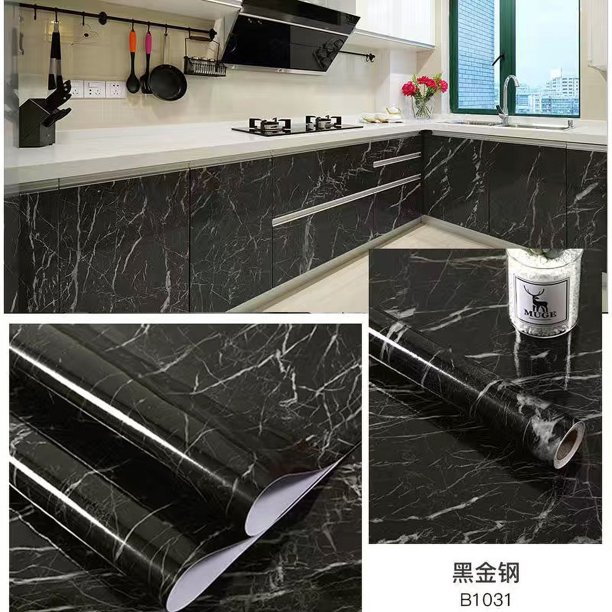 Por Se7venCocina papel pintado impermeable mármol Etiqueta de escritorio papel de mesa anti-aceite papel pintado autoadhesivo mesa de café muebles baño Baño renovación thicke