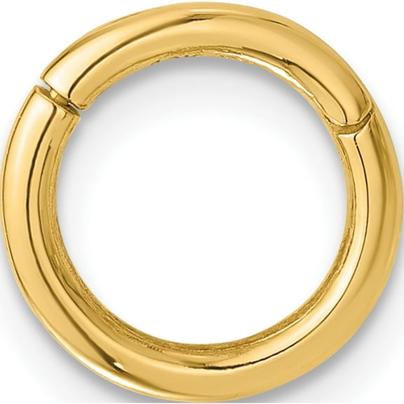 14K Yellow Gold 14 Gauge Hinged Hoop Cartilage Body Jewelry (Width 1.5) (Length 11) - Jbsp