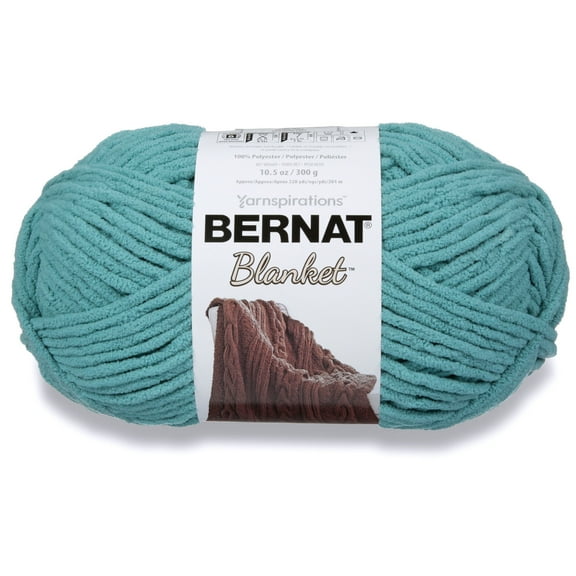 Bernat Blanket 6 Super Bulky Polyester Yarn, Light Teal 10.5oz/300g, 220 Yards