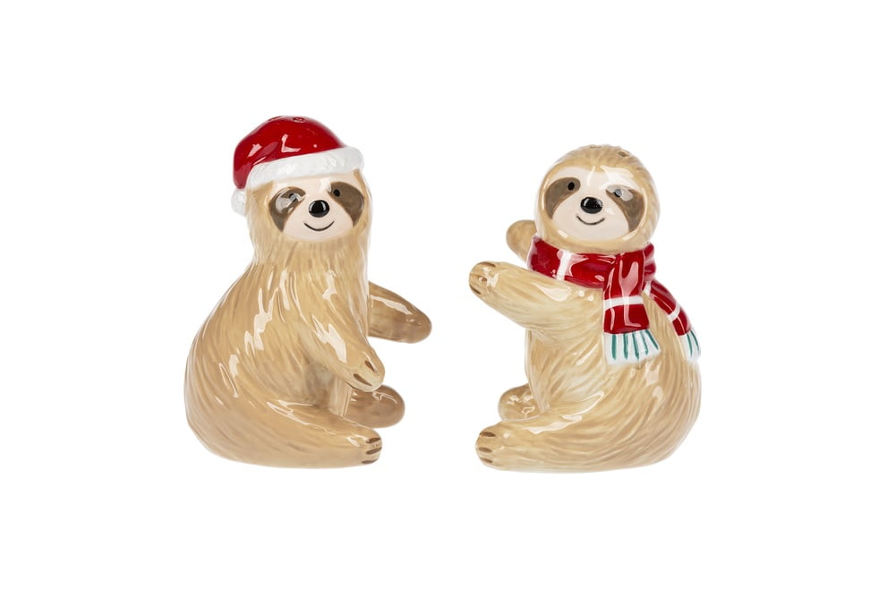 Details about   Ceramic Sloth Figurine Salt And Pepper Shaker Set Brand New In Box 2.5" Adorable 