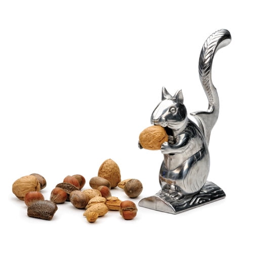RSVP International Casse-noix Écureuil Acier Inoxydable Adorable Ajout de Nouveauté à Votre Cuisine Fissures Tous les Types de Noix Pendaison de Crémaillère Ou Cadeau de Vacances, Taille Unique
