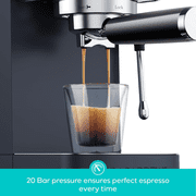 CASABREWS 3700 Essential Espresso Machine, 20 Bar Coffee Maker with PID Temperature Control, Pre-Infusion, Steam Wand & Stainless Steel Design, Royal Blue.
