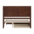 thumbnail image 4 of Clayton Queen Wood Platform Bed with Panel Footboard & Twin XL Trundle in Walnut, 4 of 5